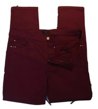 JEAN  FEMME COULEUR BORDEAUX MAISON 1.2.3 PARIS  TAILLE US 34 FR 44 SUPER ETAT
