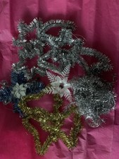 vintage : lot de sujets à suspendre étoiles filantes, cloches & étoile