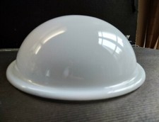 Ancienne petite vasque centre lustre abat jour applique déco verre opaline blanc