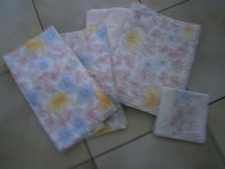 PARURE DE LIT DRAP 180 X 290 DRAP HOUSSE 140 2 TAIES DE TRAVERSIN + TAIE 63 X 63