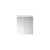 burgbad Lin20 Armoire de Toilette éclairage LED,2 Portes,