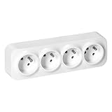 Miratic Bloc Prise Murale 4 x 2P+T 16A / 230VAC IP20