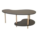 City of Wood Table à café en forme de haricot avec