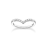 THOMAS SABO Bague pour femme en forme de V avec pierres