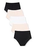 Iris & Lilly Culotte Taille Haute en Coton Femme, Lot
