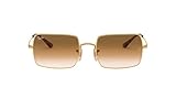 Ray-Ban Rectangle Lunettes de Soleil, Gold, 54 Mixte