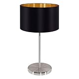 Eglo Lampe de table Maserlo, lampe à poser en textile