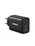 UGREEN 65W Chargeur USB C Rapide 3 Ports GaN Tech Compatible