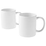 Cricut Céramique Lot de 2 tasses vierges blanches de