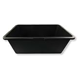 DEWEPRO® Bac à Mortier Rectangulaire Noir 80L - Robuste