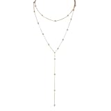 Mikovivi Collier Long Superposé pour Femme, Tendance