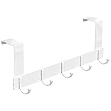 Newaner Crochet de porte avec 5 Crochets, Portemanteau