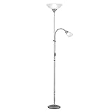 Reality R4393-87 Lampadaire Métal/Plastique E27 Blanc