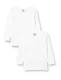 Petit Bateau Fille 2 Ml Bl Tee Shirt, Blanc, 6 ans