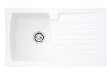 Respekta Évier en minéralite blanc | Évier encastrable