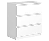 3xEliving Élégante et spacieuse Commode Demii 3 tiroirs