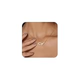 HERIER Collier avec pendentif diamant pour femme, collier