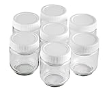Lacor Lot de 7 gobelets en verre transparent avec couvercle