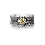 LAOYEFACAI Bague Homme mat en Argent Sterling 925 œil