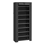 SONGMICS Armoire étagères à Chaussures 10 Couches avec