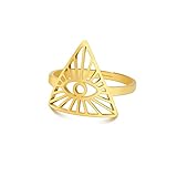 Bague de l'Oeil de la Providence de l'Egypte Bague