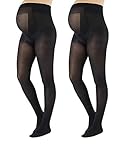 CALZITALY 2 Paires de Collants de Grossesse Opaques