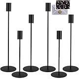 KIMIGO Chandelier Bougeoir Noir,Lot de 6 Bougeoir Chandelier,Chandelier