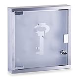 Zeller Present 13890 Armoire à Clés en Acier Inoxydable/Verre