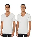 Calvin Klein 2P S/S V Neck T-Shirt, Blanc (100), XL