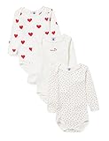 Petit Bateau Body Fille Blanc + Rouge + Blanc 12 mois