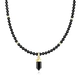 COAI Collier Pierre Onyx pour Femmes, Pendentif Prisme