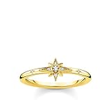 THOMAS SABO Ring Stern mit Steinen gold vergoldetes