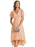 Ever-Pretty Robe Femme Été A Line High Low Col V Manches