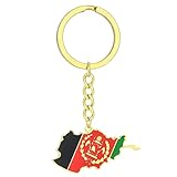 BUBEFSKD Afghanistan Drapeau Charme Porte-clés Carte