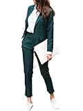 Minetom Tailleur Femme 2 Pièces Blazer Veste Formel