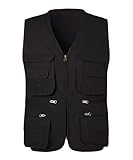 KTWOLEN Homme Gilet de Pêche en Coton Multi-Poches