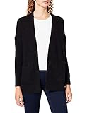 Superdry Studios Long Cardigan Pull en Laine, Noir,
