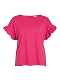 Vila Visummera Boat Neck S/S Top/R Haut, Rose, S Femmes