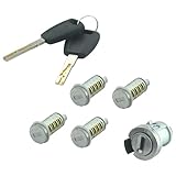 Kalunfex Lot de 4 serrures portes barillets + 1 pièces