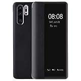 Coque Huawei P30 Pro, Smart View Étui à Rabat en Cuir,
