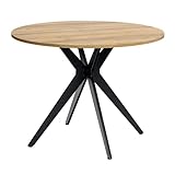 MEUBLE COSY Table Salle à Manger Ronde Vintage 4 Personnes