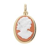 1001 Bijoux Pendentif plaqué or ovale grand modèle