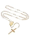 FaithHeart Collier Chapelet Catholique Plaqué Or pour