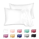 Duerer Lot de 2 taies d'oreiller en Satin, 100% Microfibre