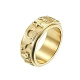 Symboles égyptiens anciens Bague rotative en acier