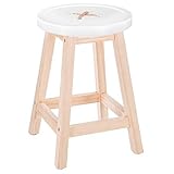 Atmosphera – Tabouret Robuste Pieds Bois Naturel, Assise