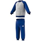 adidas I BL FL Jog Survêtement, Gris chiné/Bleu Roi,