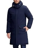 Voqeen Homme Manteau Longue Hiver Chaude Veste à Capuche