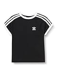 adidas 3STRIPES Tee T-Shirt Unisex-Child, Black/White,
