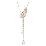 Swarovski Collier Nice, pendentif plume en Y, en placage